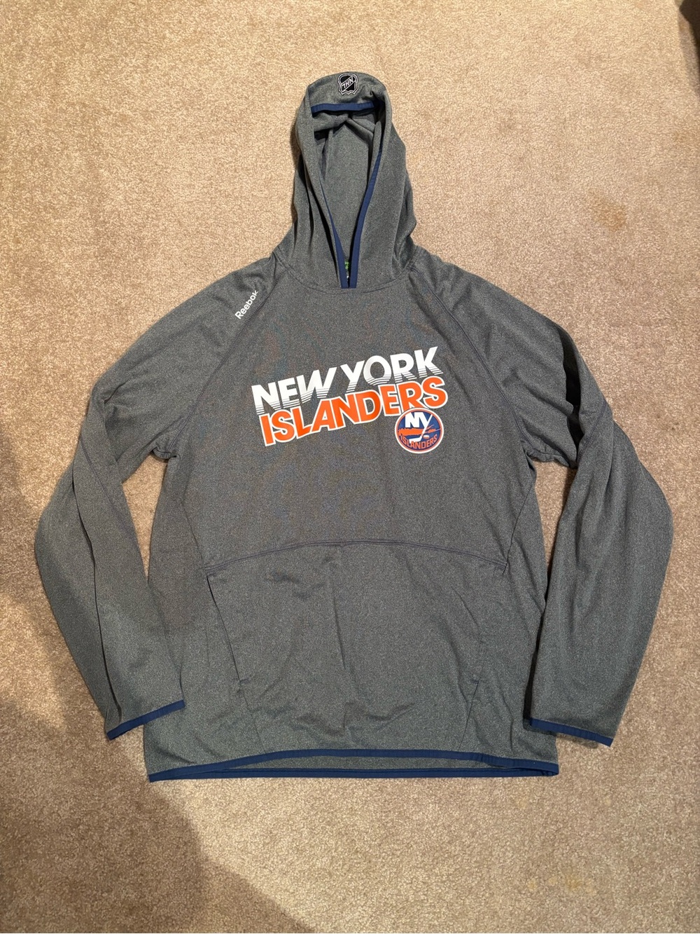 New York Islanders Reebok Center Ice Hoodie Men’s Large NHL Hockey